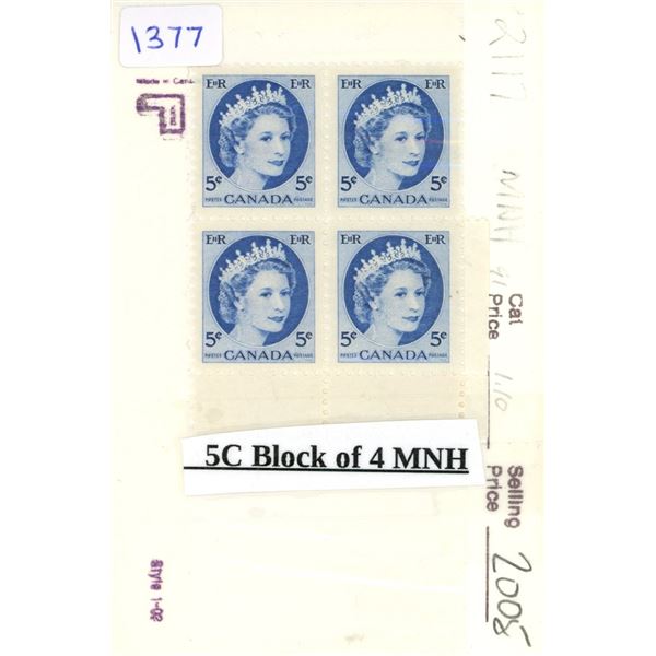 5C Block of 4 MNH Stamp.
