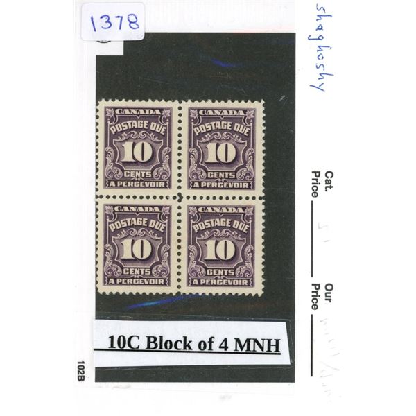 10c Block of 4 MNH Stamp.