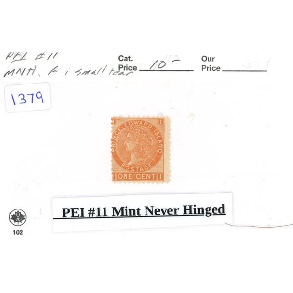 PEI #11 Mint Never Hinged Stamp.