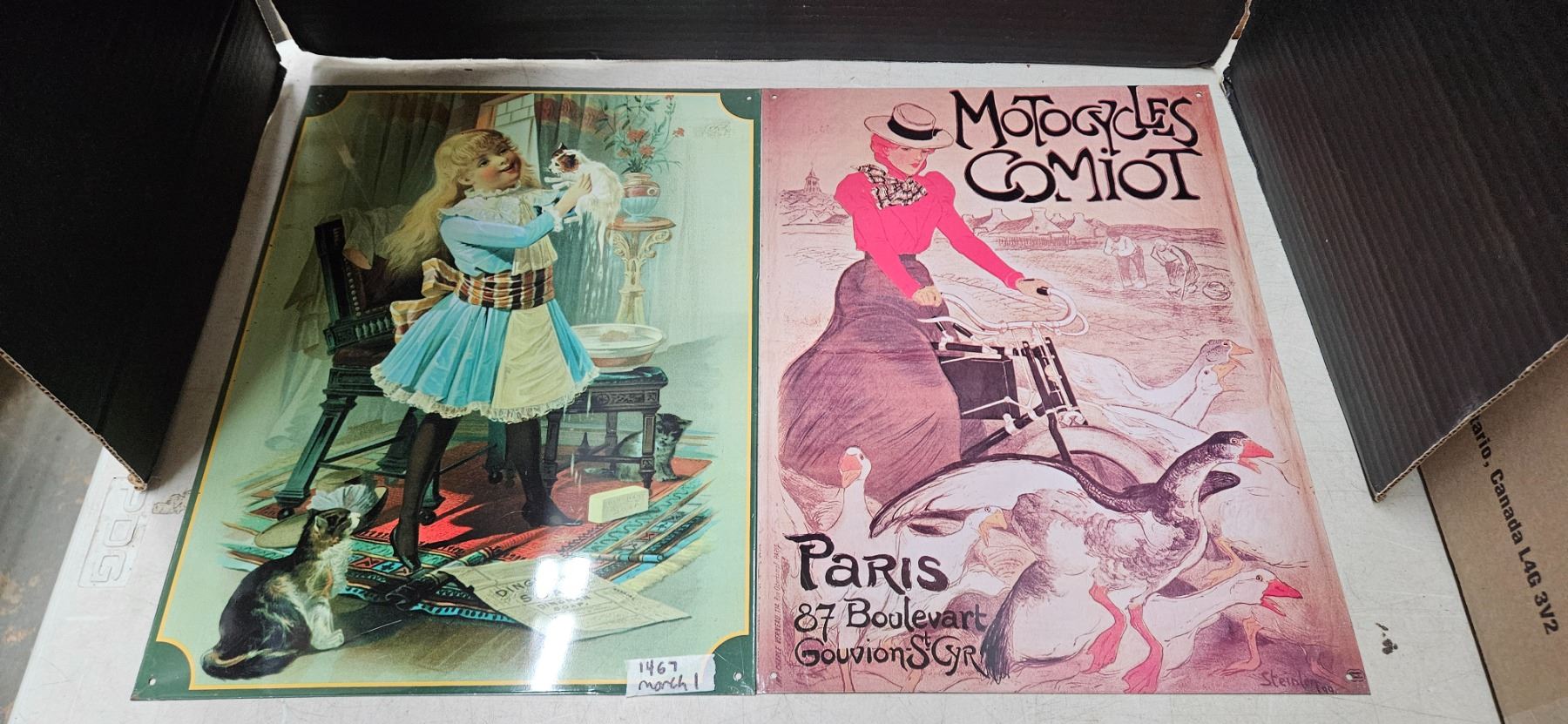 2 reproduction tin signs - 12