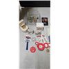 Image 3 : lot of assorted items 2 matching cups, ring box, porcelain measuring spoons