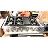 Image 2 : STAINLESS STEEL THERMADOR 48 INCH GAS RANGE TOP MDL:PCG486WD/03 D26" X W48" X H26"