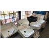 Image 2 : 6 MISC CERAMIC, STAINLESS STEEL, 2 FIBER GLASS SINKS AND BOX OF COFFEE CUPS