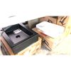 Image 2 : MIXED ITEMS INCL 7 CERAMIC SINKS, FANKE DROP-IN DOUBLE SINK AND TOILET TANKS