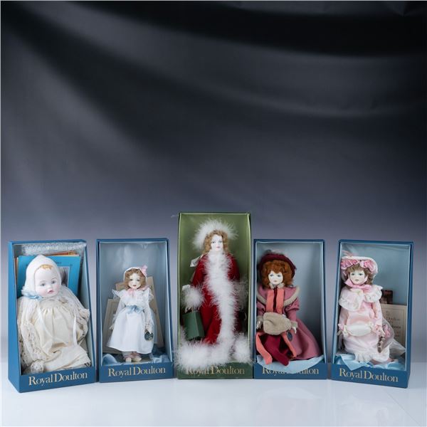 5pc Royal Doulton Nisbet & Heirloom Dolls Collection w/Boxes
