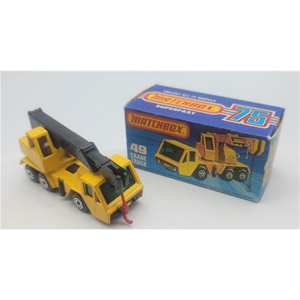Matchbox Lesney Superfast Toys # 49 Crane Truck with Original Box