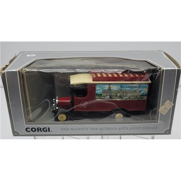 Corgi Toys Her Majesty The Queens 40th Anniversary Buckingham Palace Thornycroft Van Mint in Box
