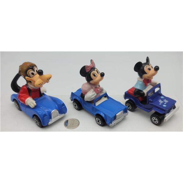 3 Disney Character's in Matchbox Diecast Vehicles