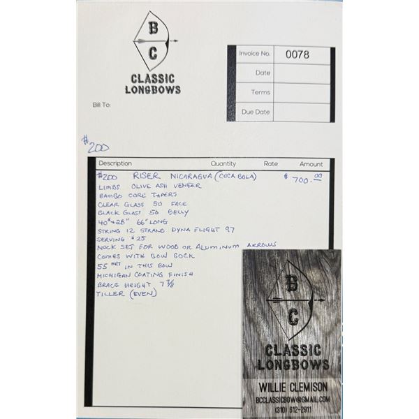 Classic Longbows by Willie Clemison