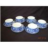 Image 1 : Geisha Face Blue Willow Cups & Saucers