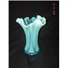 Image 1 : Opalescent Blue Glass - Vase