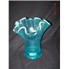 Image 1 : Opalescent Blue Glass - Vase