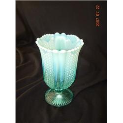 Opalescent Blue Glass - Vase