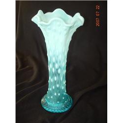 Opalescent Blue Glass - Vase