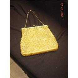 Gold & Clear Glass Evening Hand Bag