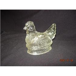 Glass Chicken Candy Container