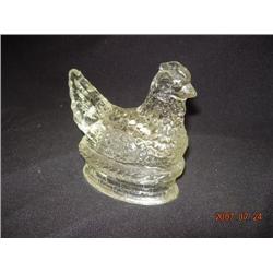 Glass Chicken Candy Container