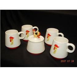 Holt Howard Sugar Container, Repaired Neck