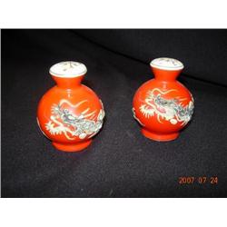 Red Dragon Ware, S & P, Japan