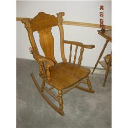 Solid Oak Rocking Chair