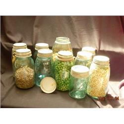 Blue Colored Glass Canning Jars