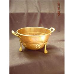Copper & Brass Footed Colander