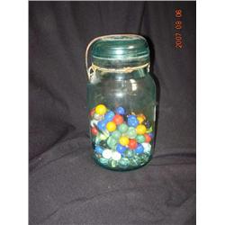 Marbles in Canning Jar