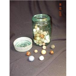 Marbles in Fancy Jar