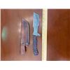 Image 1 : Hand Forged Damascus Knife with Sheath
