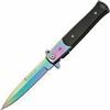 Image 1 : 5" RAINBOW STILETTO STYLE LINER LOCK