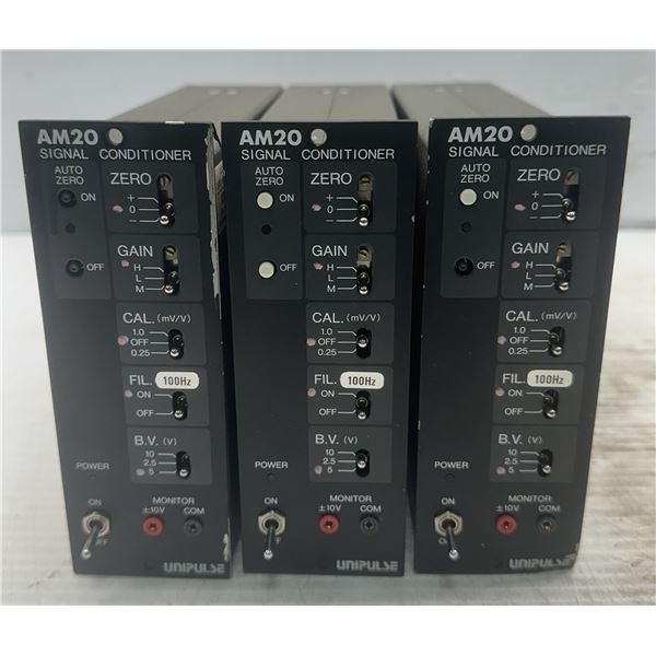 (3) Unipulse AM20 Signal Conditioners