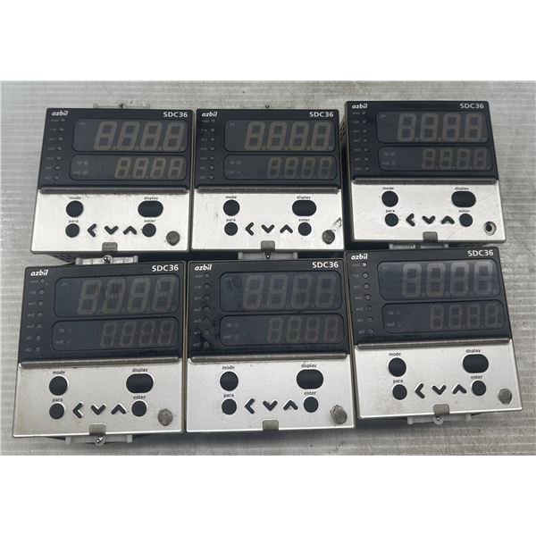 Lot of (6) Azbil #C36TV0UDD2400M060/SDC36 Temperature Controllers