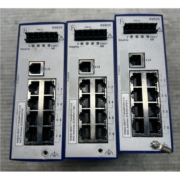 (3) Hirschmann #RSB20 Rail Switches