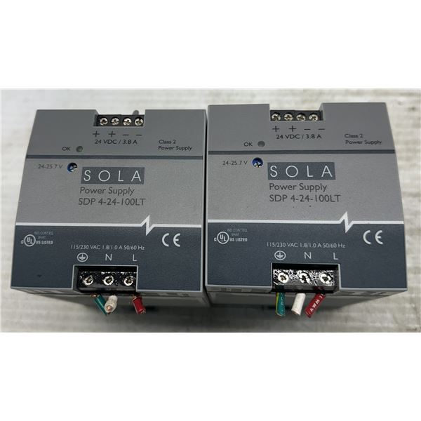 (2) Sola Emerson #SDP 4-24-100LT Power Supplies