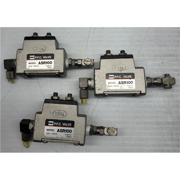 (3) SMC #ASR100 P.F.C. Valves
