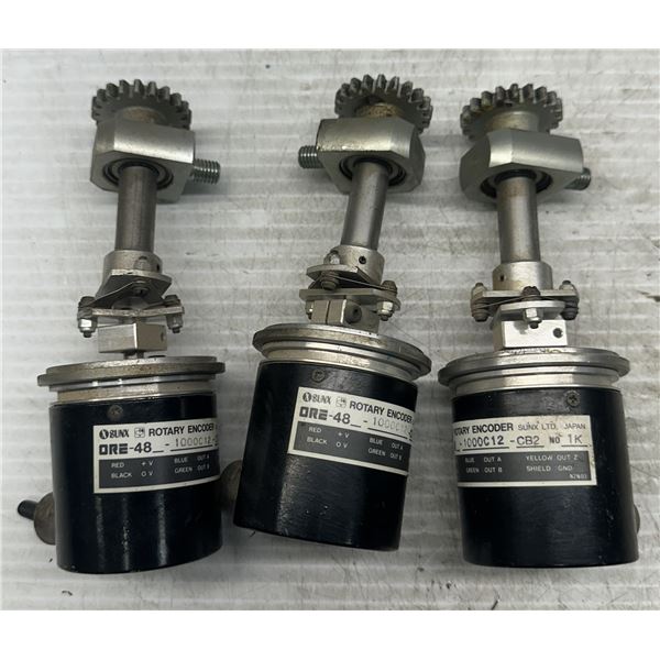 (3) Sunx #ORE-48-1000C12-CB2-1K Rotary Encoders