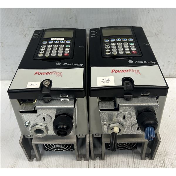 (2) Allen-Bradley #20A D 2P1 A 3 AYYNDC0 PowerFlex 70 Drives