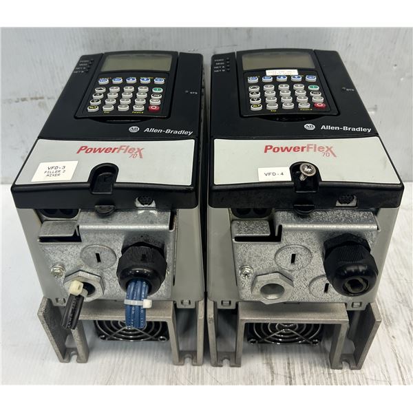 (2) Allen-Bradley #20A D 2P1 A 3 AYYNDC0 PowerFlex 70 Drives