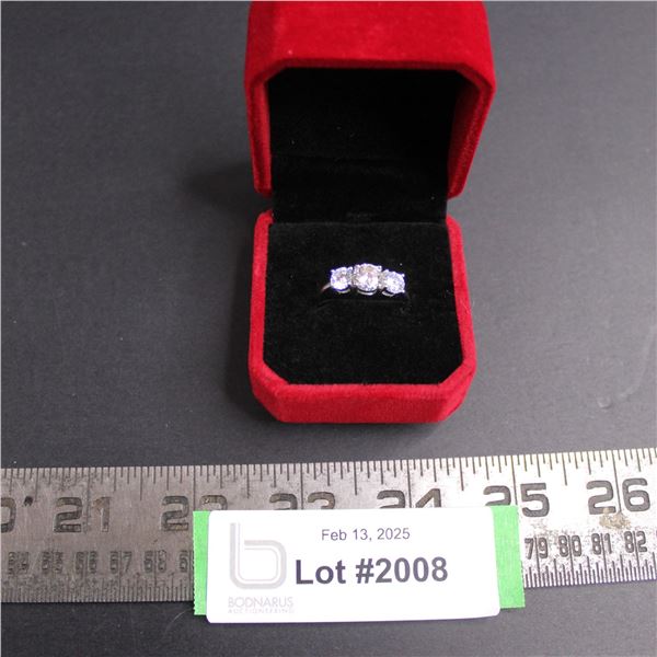 ^ 2.00 CT TW GRA Certified Round Brilliant Cut Moissanite VVS D Color With the Center Being 1.00 CT 