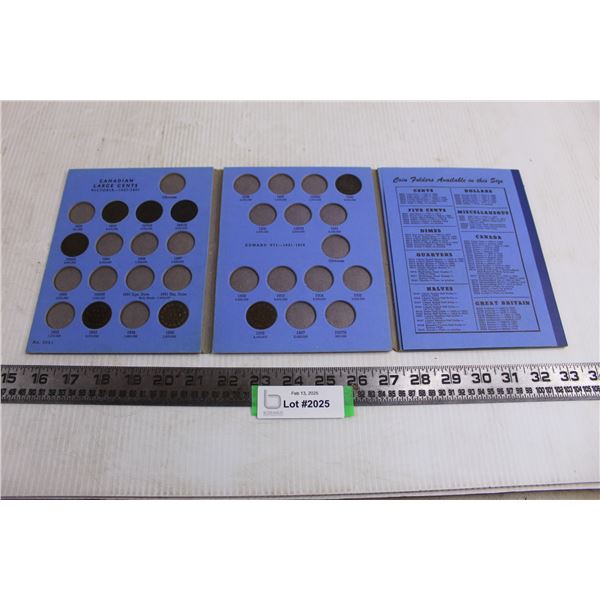 Canadian Large Cents 1858-1920 Collection Book with 17 Coins Included