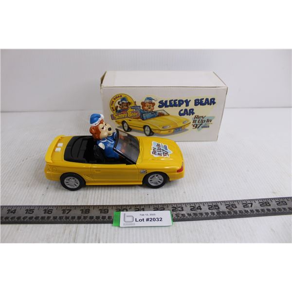 Travelodge "Sleepy Bear" Convertible Mustang GT "Rev It Up in 97" Promotional with Original Box