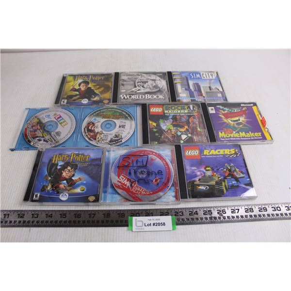 (10) CD-Rom Computer Games & Programs (Harry Potter, Lego, Movie Maker)