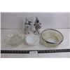 Image 1 : Pair of Ceramic Statuettes 8" Tall, (2) Vintage Glass Fruit Bowls, White Glass Dessert Dish