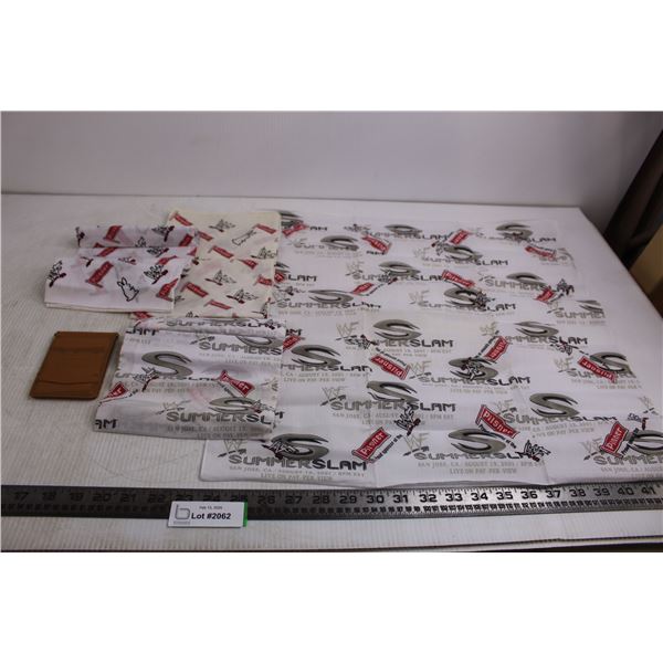 (4) Pilsner/WWF Hankerchiefs 20" x 20" - Appear Unused, Pilsner Money Clip