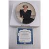 Image 2 : Decorative Oval Plate "The Unforgettable Princess" with Certificate by Bill Chambers 9" x 7", Vintag