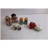 Image 3 : (4) Sets of Salt & Pepper Shakers (Totem Pole, Gingerbread Man), Pair of Small Glass Vases, Chef's S