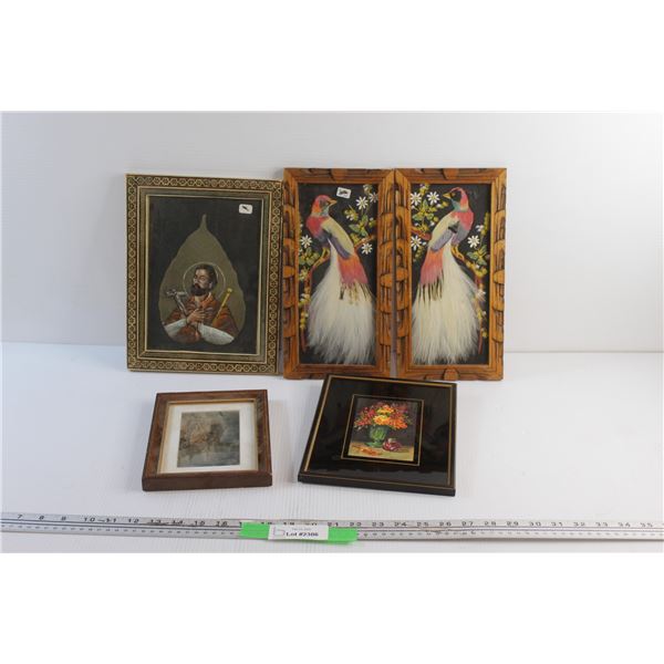 (5) Framed Wall Decorations - Size 8'' x 6'' to 12'' x 9''