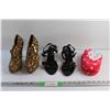 Image 1 : (2) Pairs of Ladies Heels - Size 6 1/2W and Plush Slippers