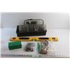 Image 1 : Faucet Repair Parts, Carpenter's Level, Plastic Caddy and Misc