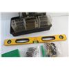 Image 4 : Faucet Repair Parts, Carpenter's Level, Plastic Caddy and Misc